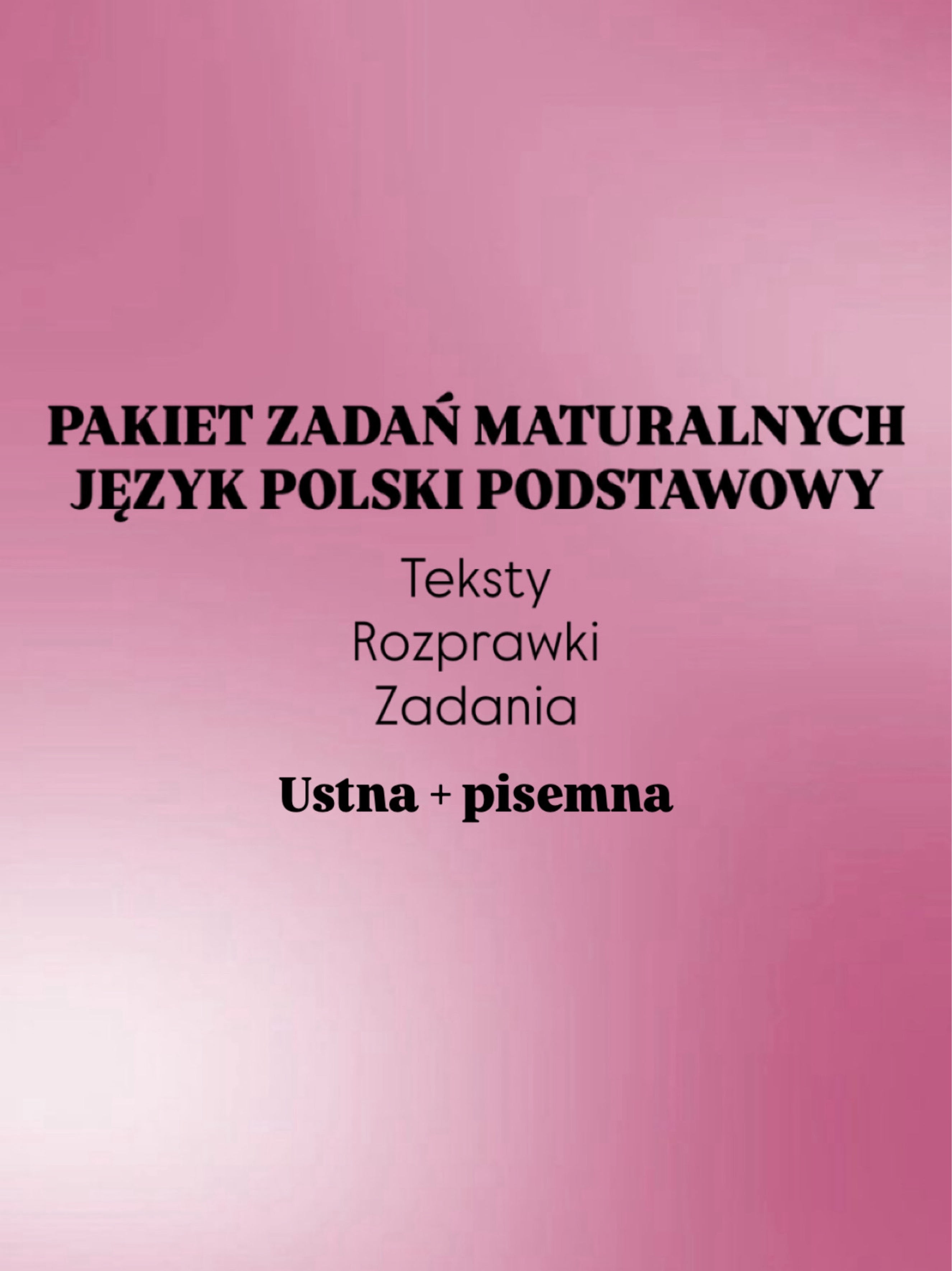 Pakiet zadań i rozprawek polski podstawa