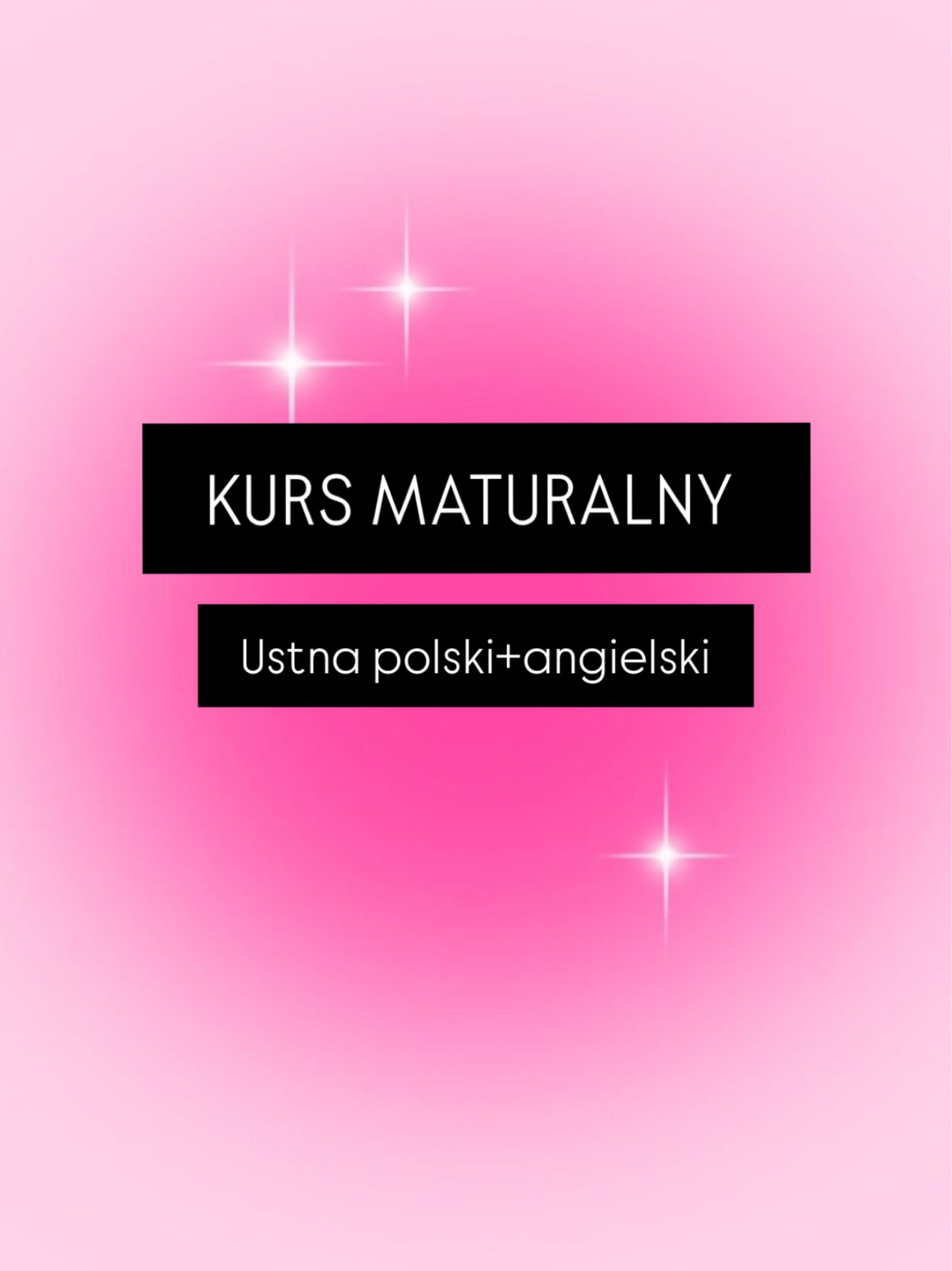 Opracowanie ustnych matur polski i angielski